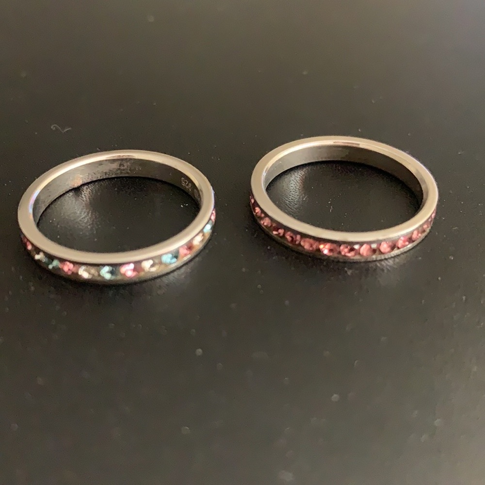 Sterling silver stackable rings - Picture 3 of 7
